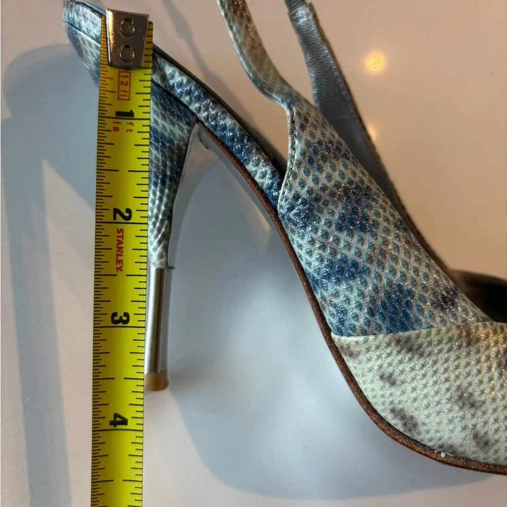 Marciano Blue Printed Leopard Sandals 7.5 Moyen - Picture 4 of 8